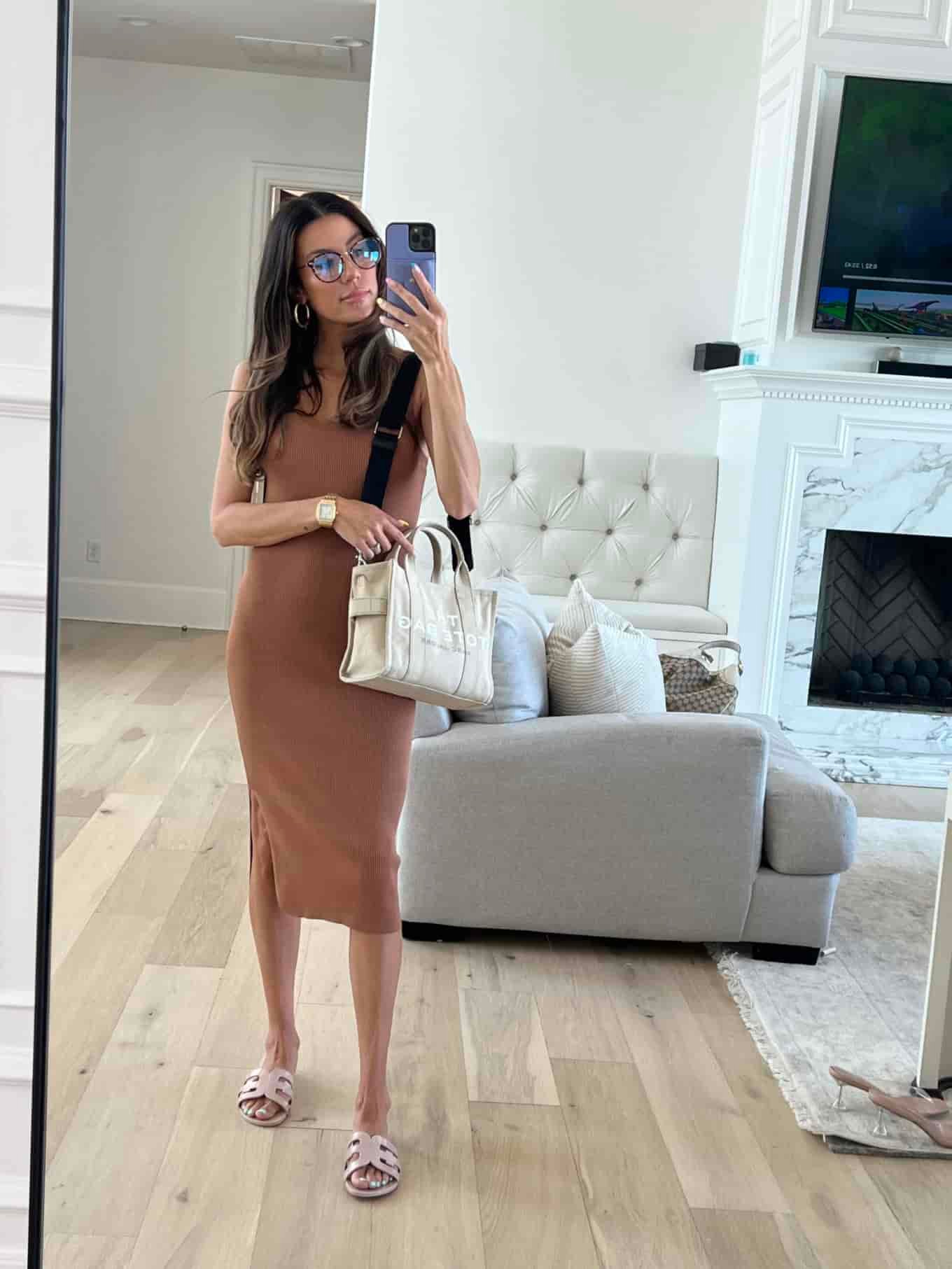 amazon prime day, prime day deals, amazon fashion, fashion prime day deals, brown ribbed dress, summer dress, amazon dress